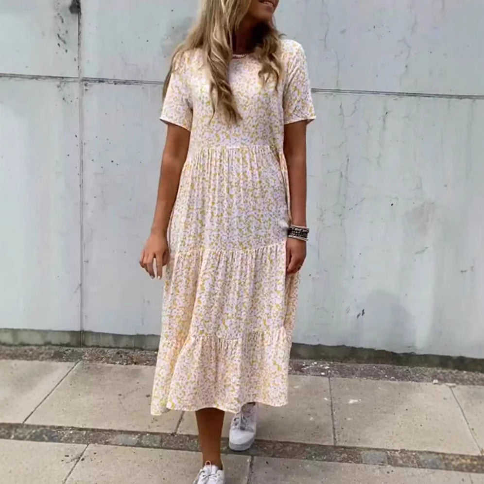 Dame maxikjole med floral design og komfortabel pasform Stilla