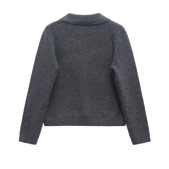 Femme Struktur Strik-Cardigan med dobbelt lomme-detalje Stilla
