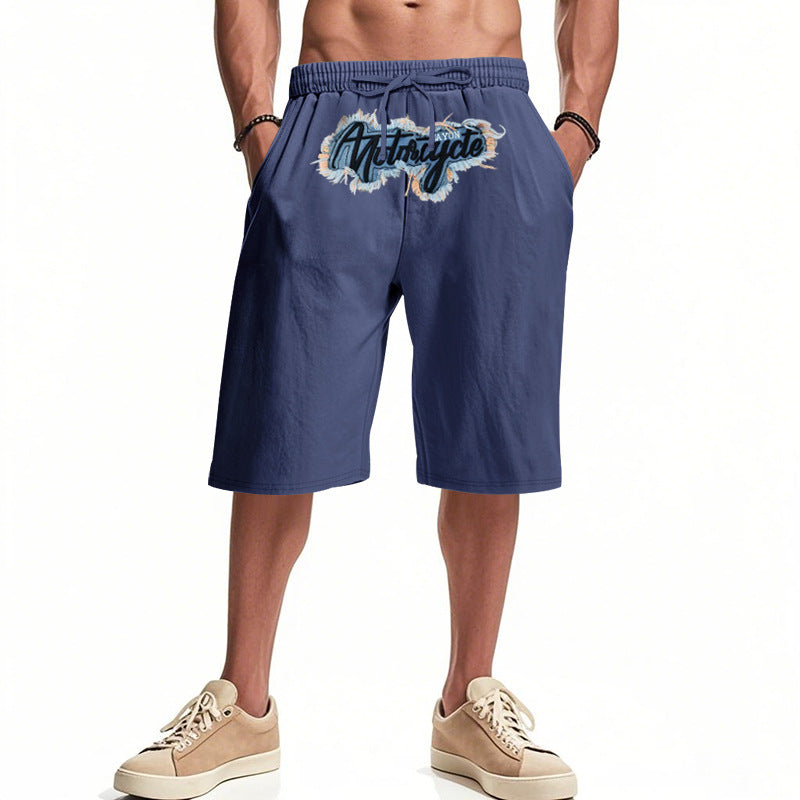 Herrer afslappet sportshorts med elastisk talje og praktisk grafikdesign Stilla