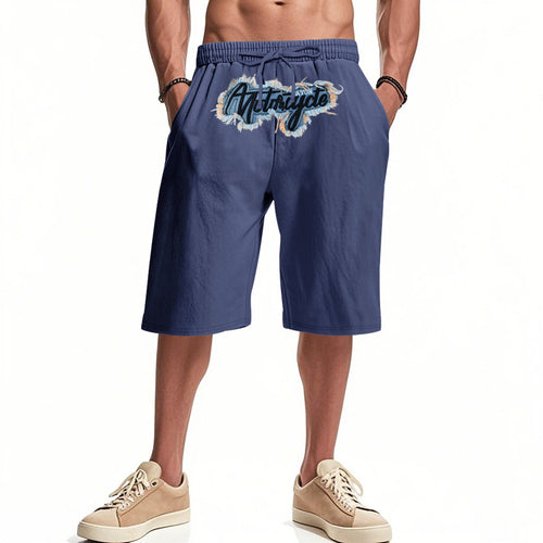 Herrer afslappet sportshorts med elastisk talje og praktisk grafikdesign Stilla