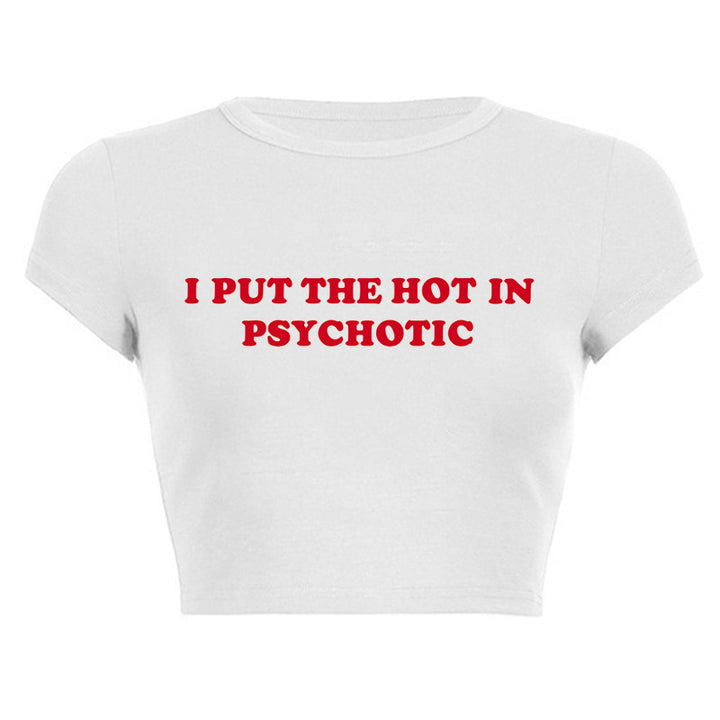Dame Graphic T-Shirt med kreativ skrift og moderne snit Stilla