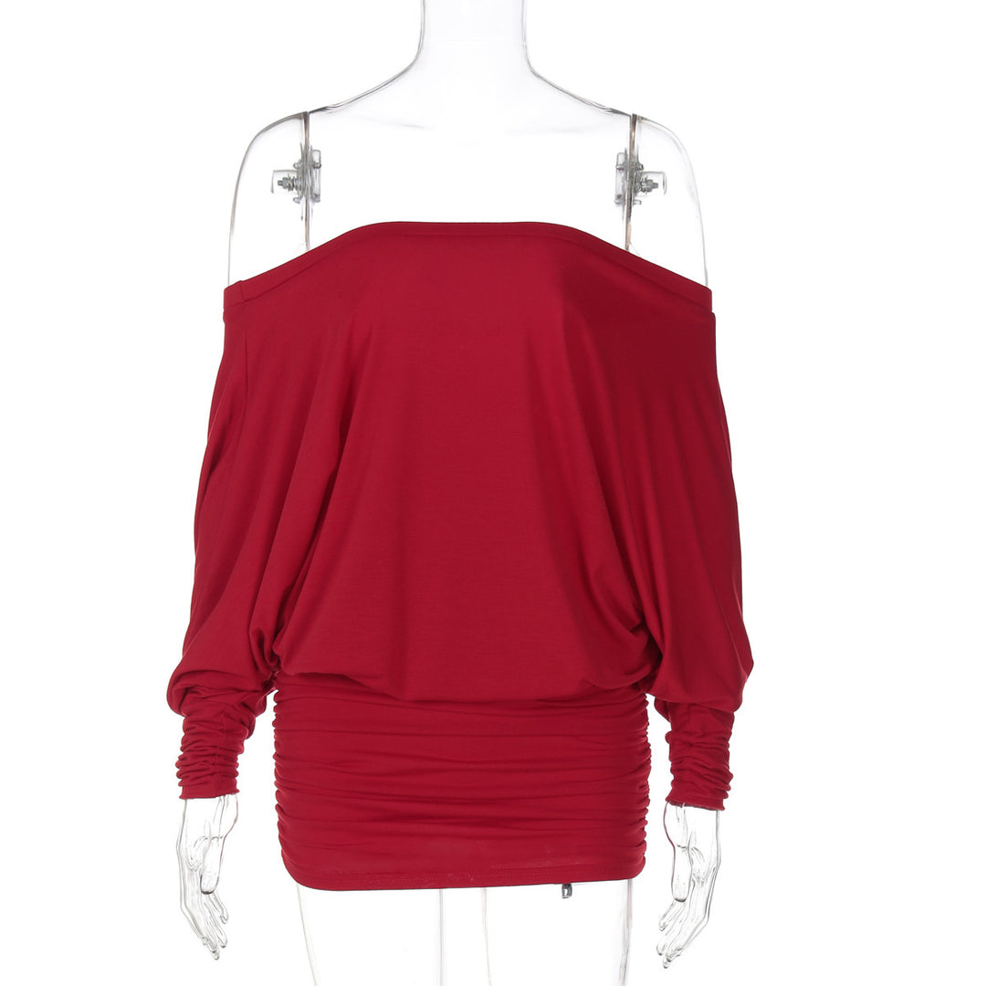 Dame Off-Shoulder Minikjole med afslappet snit og blødt materiale Skovae
