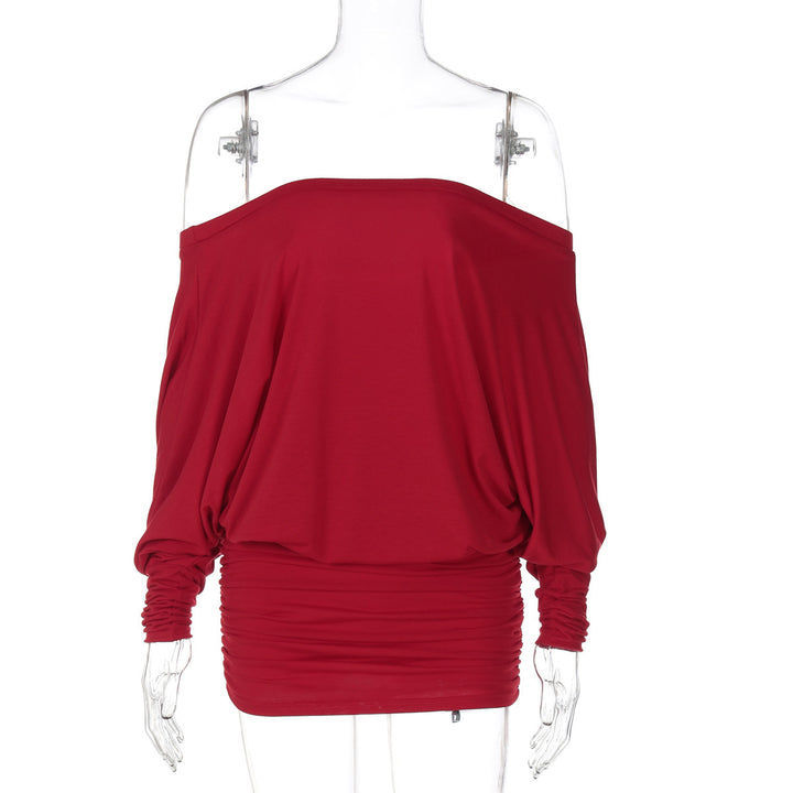 Dame Off-Shoulder Minikjole med afslappet snit og blødt materiale Skovae