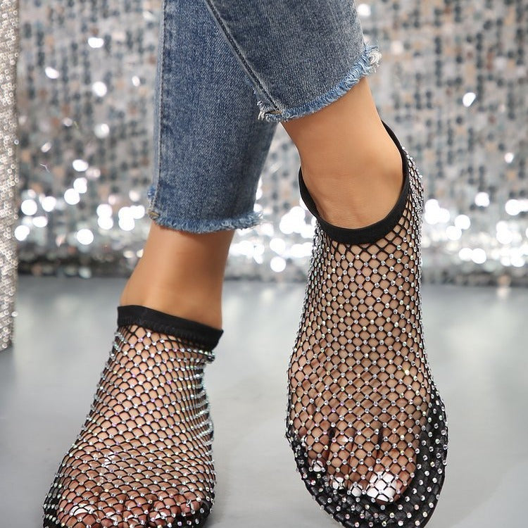 Dame Glamourøse Net-sandaler med glitrende accenter Stilla