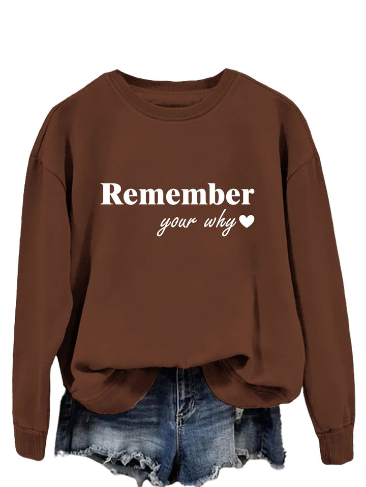 Kvinders sweatshirt med motiverende print og afslappet pasform Stilla