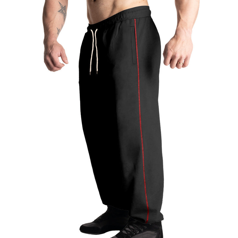 Herrer casual sweatpants med sidelæne dekorative striber og elastisk liv Stilla