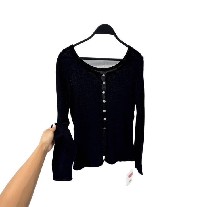 Kvindernes langærmede cardigan med dekorative knapper Stilla