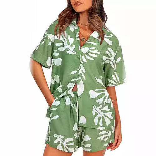 Dame Sommerligt Kortærmet Outfit Stilla