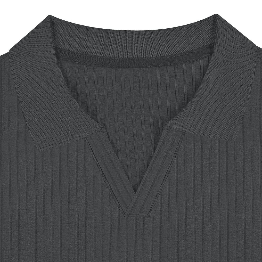 Herrer polo skjorte med struktureret ribdesign og behagelig pasform Stilla
