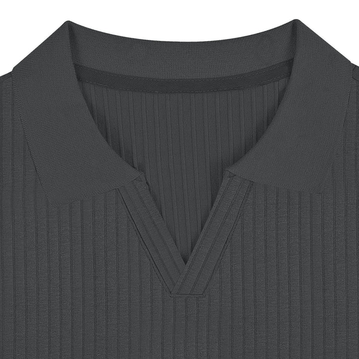 Herrer polo skjorte med struktureret ribdesign og behagelig pasform Stilla