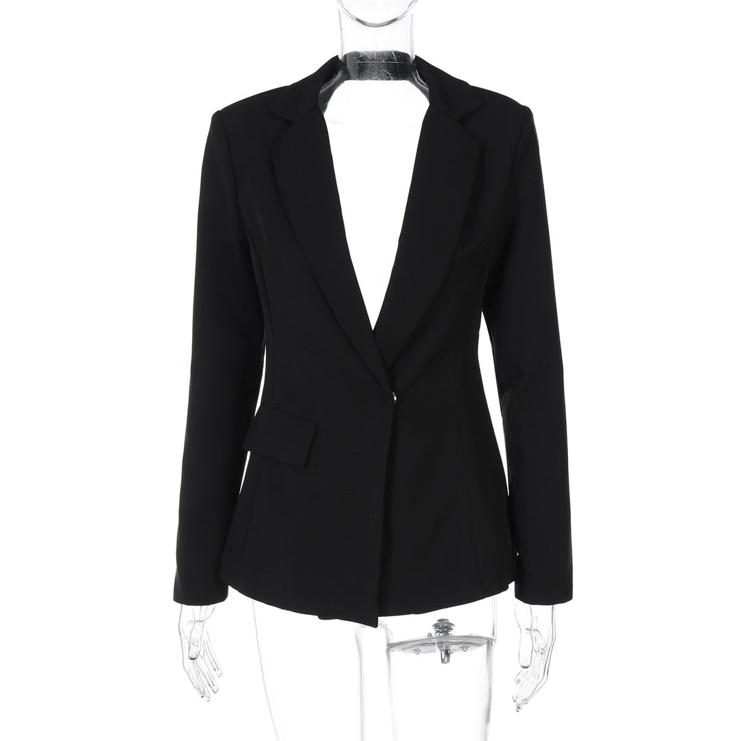 Damer Elegant Blazer med tætsiddende snit og skulderpuder Stilla