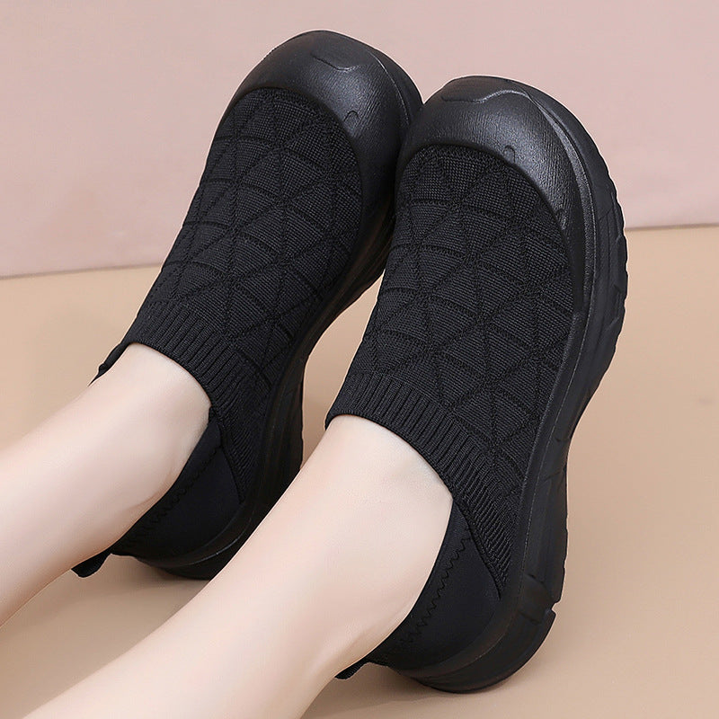 Dame Slip-On Walking Sneakers med polstret indersål og åndbart mesh Stilla