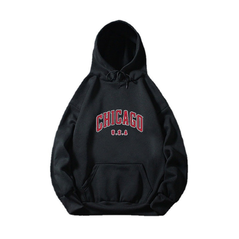 Dame hoodie med urban Chicago print Skovae