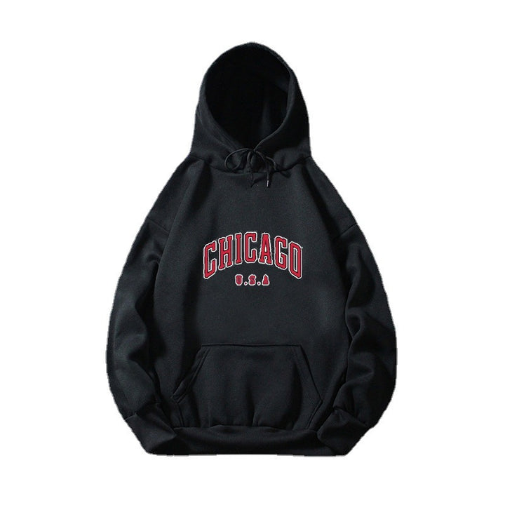 Dame hoodie med urban Chicago print Skovae