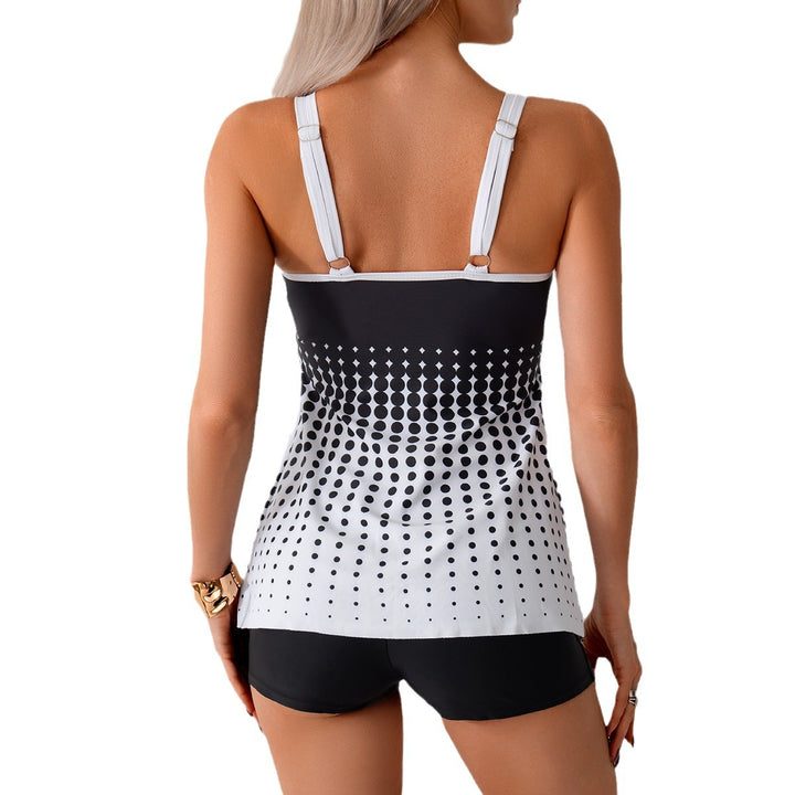 Dame Tankini med moderne prikdesign og figurspillende overdel Stilla