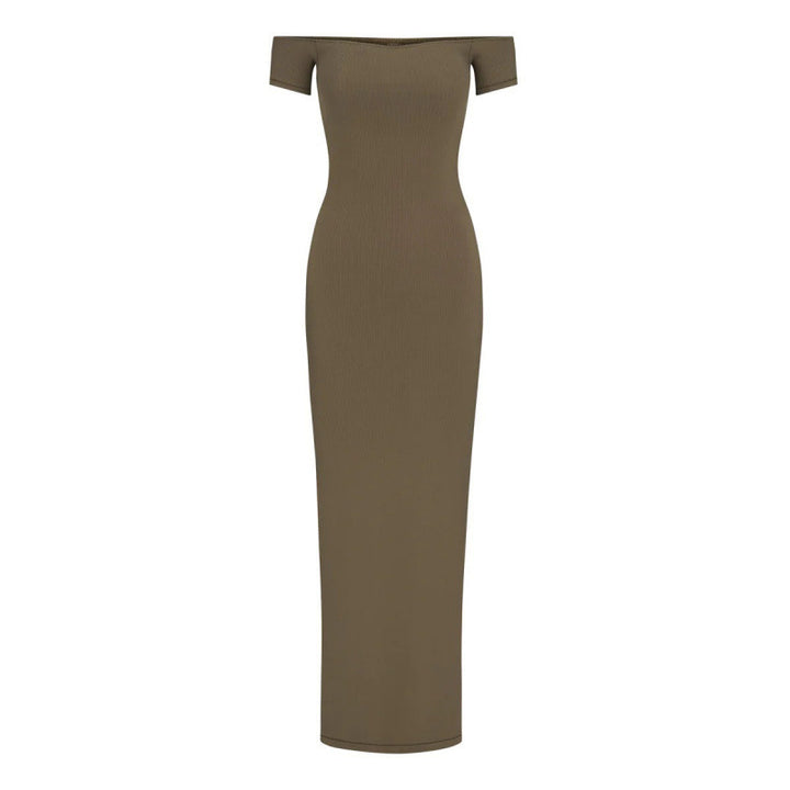 Dame Off-Shoulder Bodycon Maxi Kjole Stilla