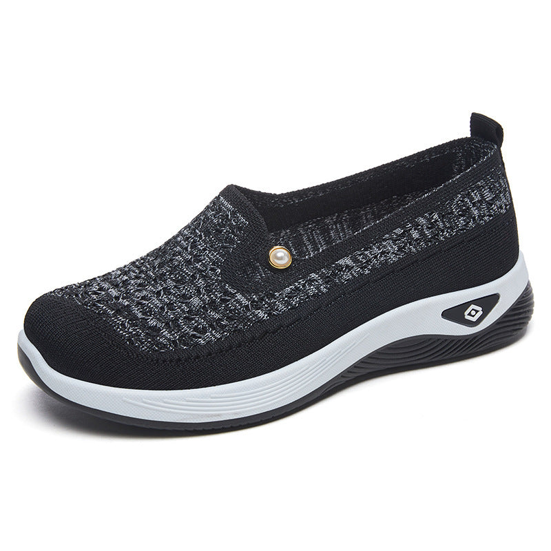 Dame Lettere Slip-On Fritidssko med åndbart Overmateriale og elegant Design Stilla
