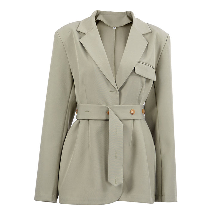 Dame Oversized Blazer med bånd og flot snit Stilla