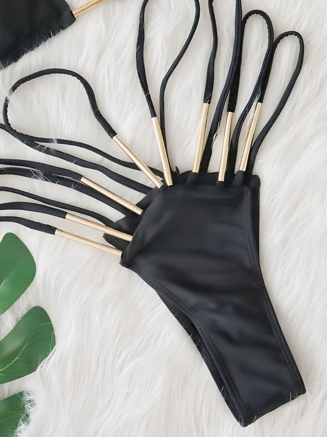 Dame Luxe Metalakcent Bikini Sæt Stilla