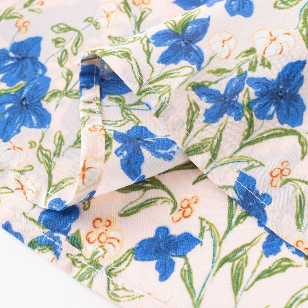 Dame sommerkjole med justerbare spaghetti-stropper og blomsterdesign Stilla
