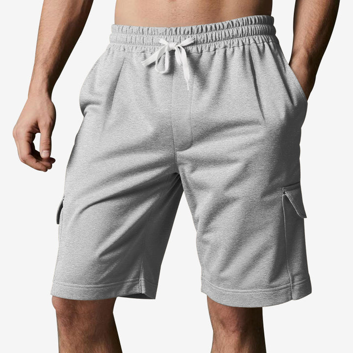 Herrer sporty cargo shorts med elastisk talje og sidelommer Stilla