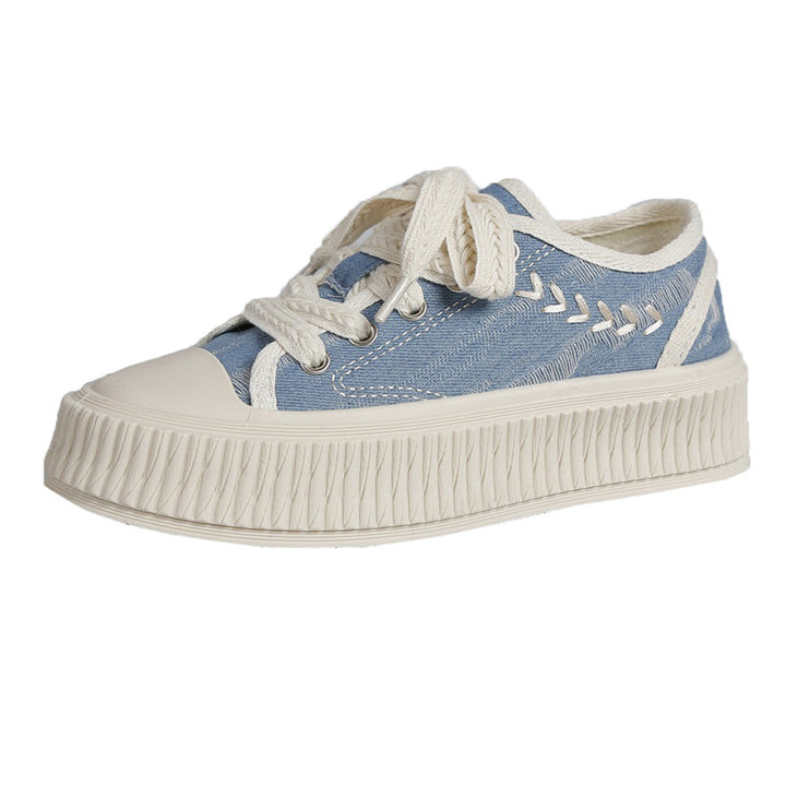 Dame Sneakers i en afslappet-modern stil med tyk platformssål og åndbar overfladestruktur Stilla