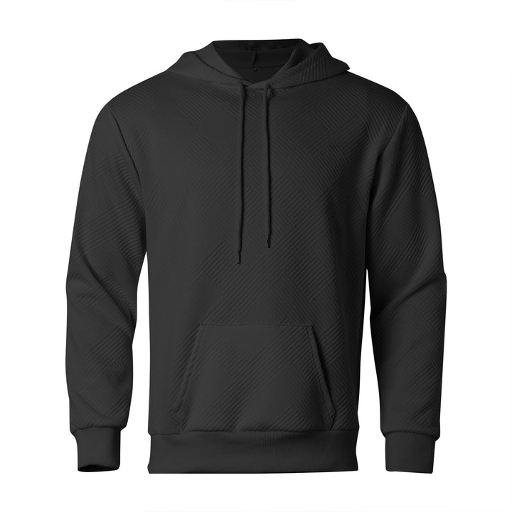 Herrer Hoodie med strukturelt mønster Stilla