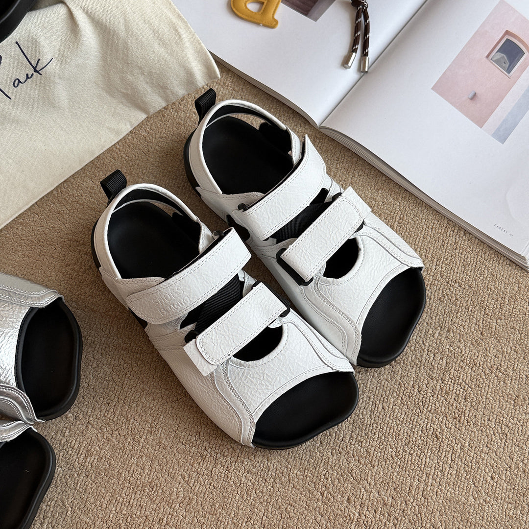 Femme justerbare komfortsandaler med velcro Stilla