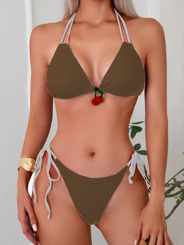 Dame Triangel-Bikini med legende dekorative elementer Skovae