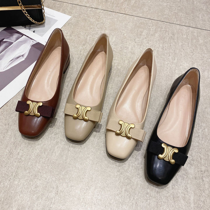 Dame Ballerinas med elegant bueaccent og komfortabel indersål Stilla