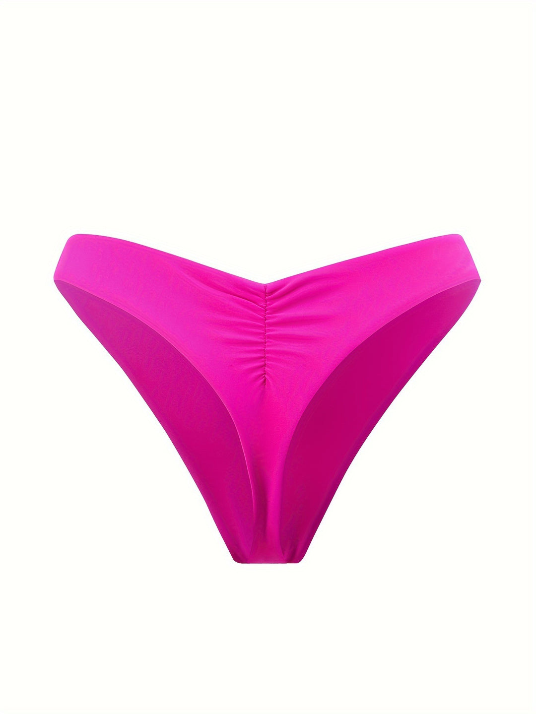 Dame bikini-bukser med sidelæggede volantdetaljer og høj skæring Skovae
