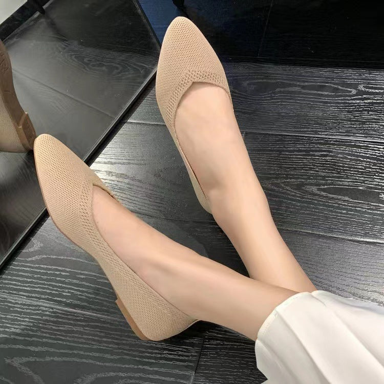 Damer Åndbare Strikspitze Ballerinas Stilla