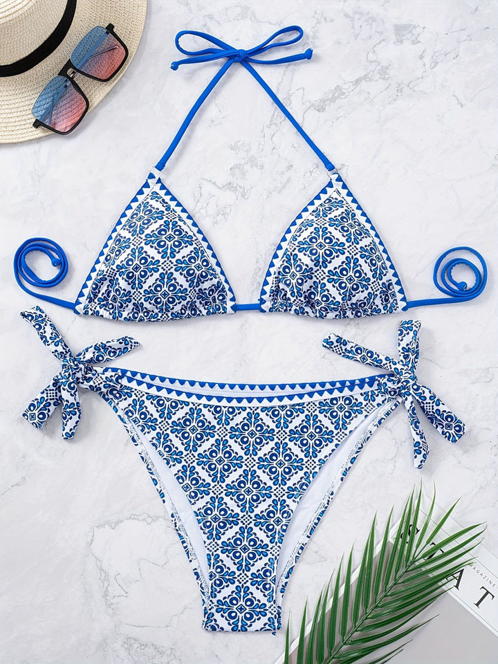 Dame triangel-bikini med legende knude-design Skovae