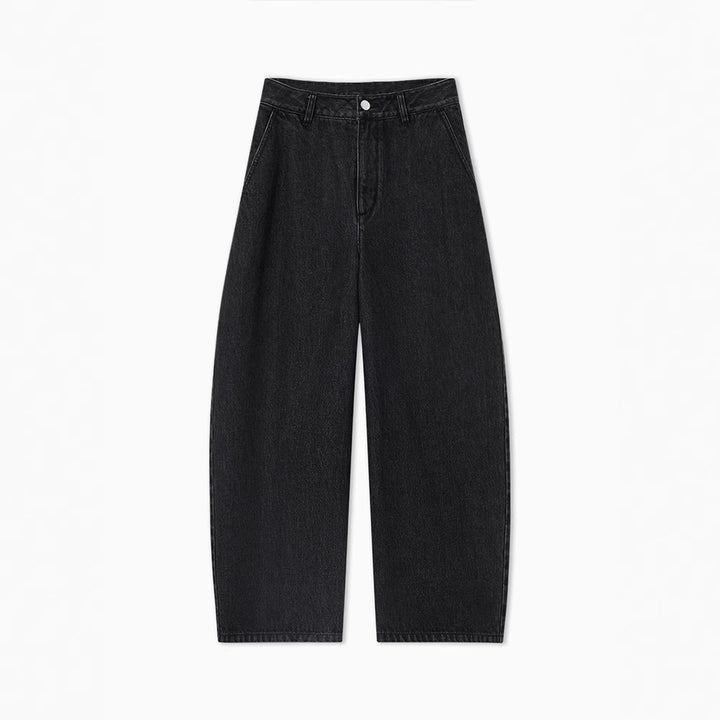 Dame vidde Denim-jeans med høj talje og afslappet snit Stilla