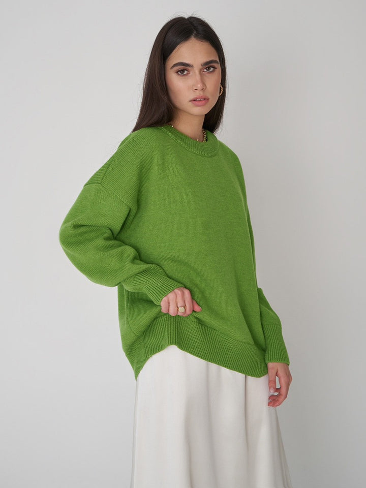 Kvinders oversized sweater med tekstureret strikmønster Stilla