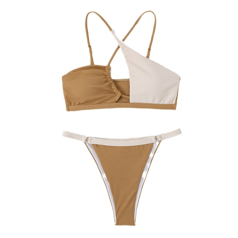 Dame Cut-Out Bikini med raffineret indpakningsdetalje Skovae