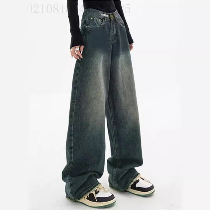 Dame brede højtaljede jeans Skovae