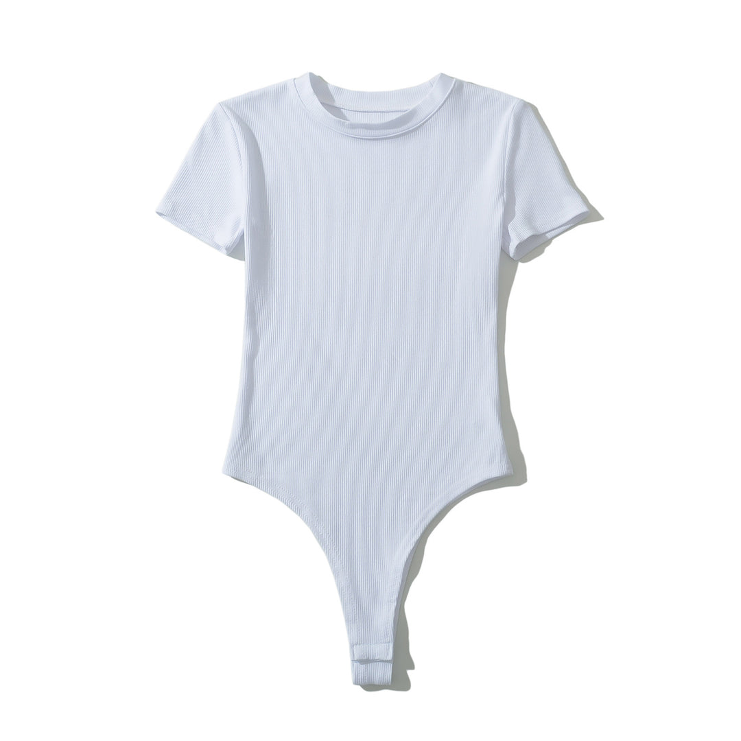 Dame bodysuit med kort arm og figurtilpasset snit Stilla