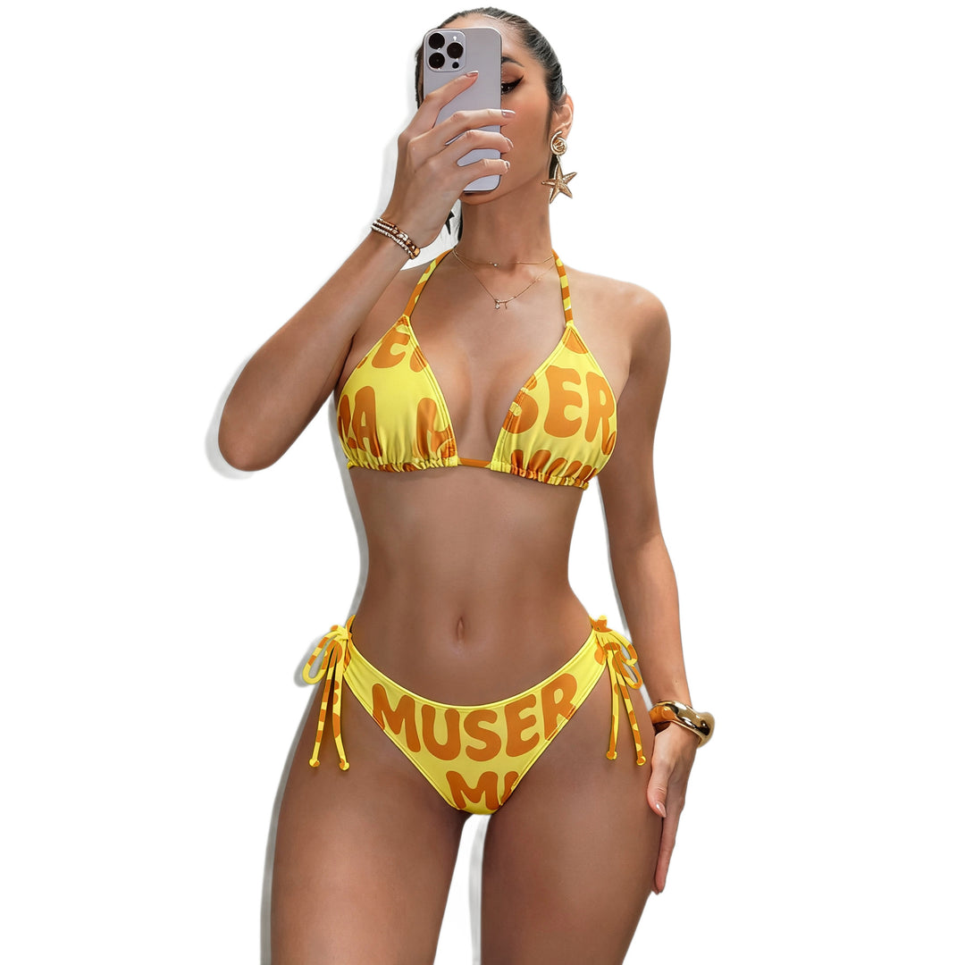 Dame Triangel-Bikini med sidelæssning Skovae