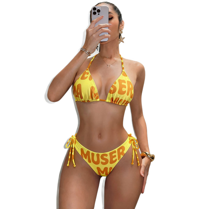 Dame Triangel-Bikini med sidelæssning Skovae