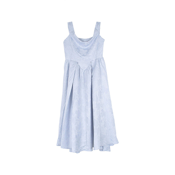 Dame elegant Maxi-kjole med raffineret blomsterdesign og svajende skørt Stilla