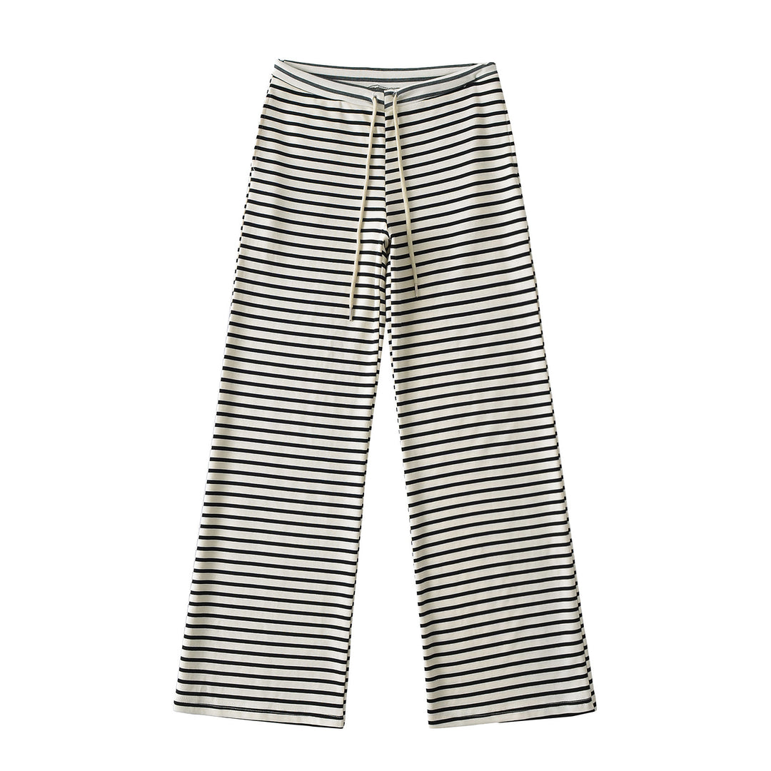 Dame leggings med stribet design og elastisk linning Stilla