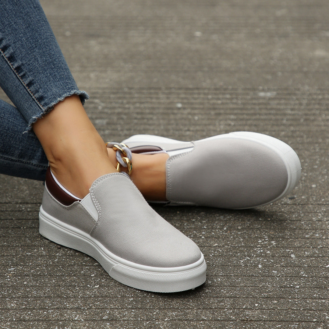 Dame Slip-On Sneakers med elastisk indlæg og skridsikker sål Stilla