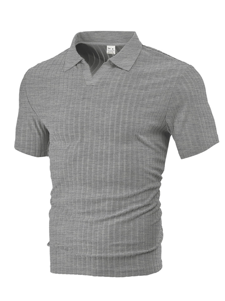 Herrer kortærmet polo shirt lavet af åndbart strukturmateriale Stilla