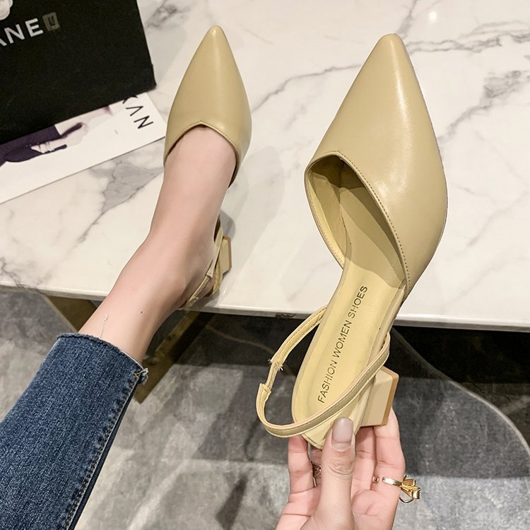 Dame Elegante Slingback Pumps med smart snit og komfortabel blokhæl Stilla