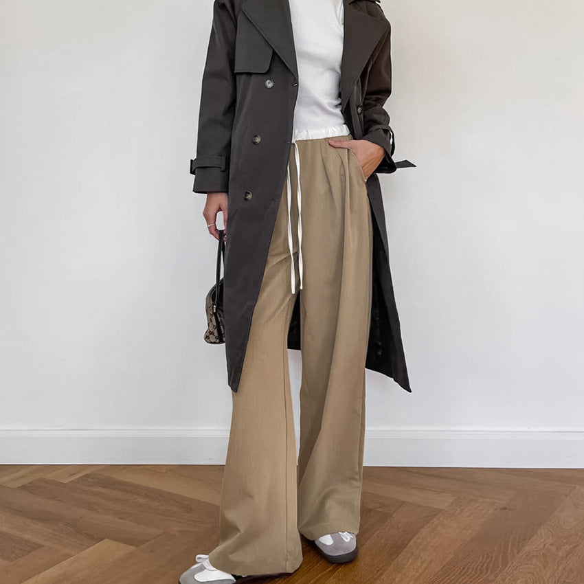 Dame Palazzo-bukser med elastisk talje og sidelommer Stilla