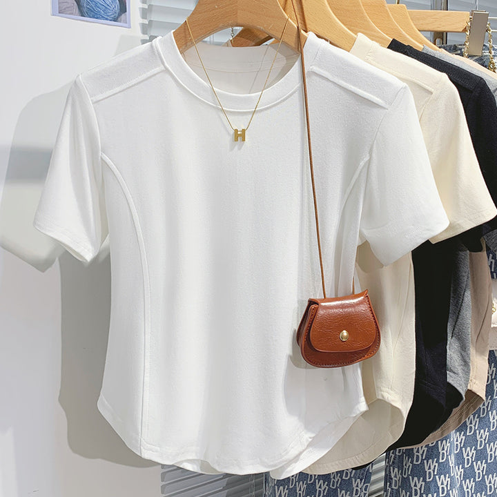 Dame Basic T-shirt med høj komfort og elegant pasform Stilla