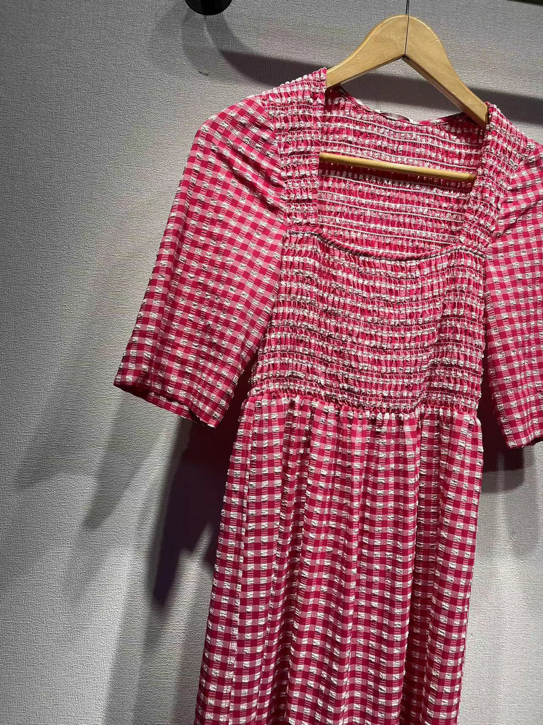 Dame sommerkjole i Vichy-rutedesign Stilla