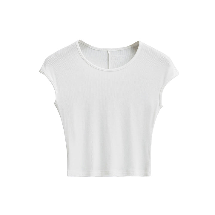 Damer afslappet kortærmet T-shirt med moderigtigt snit og elegant rundhalset udskæring Stilla