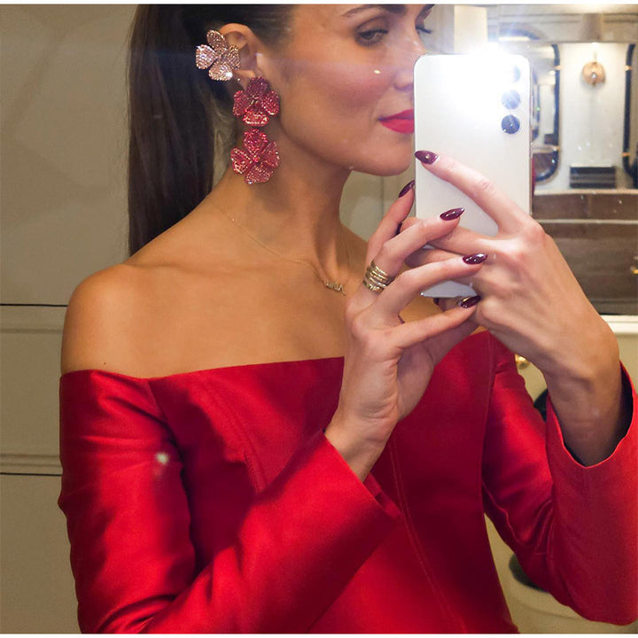 Dame off-shoulder cocktailkjole med voluminøs nederdel Stilla